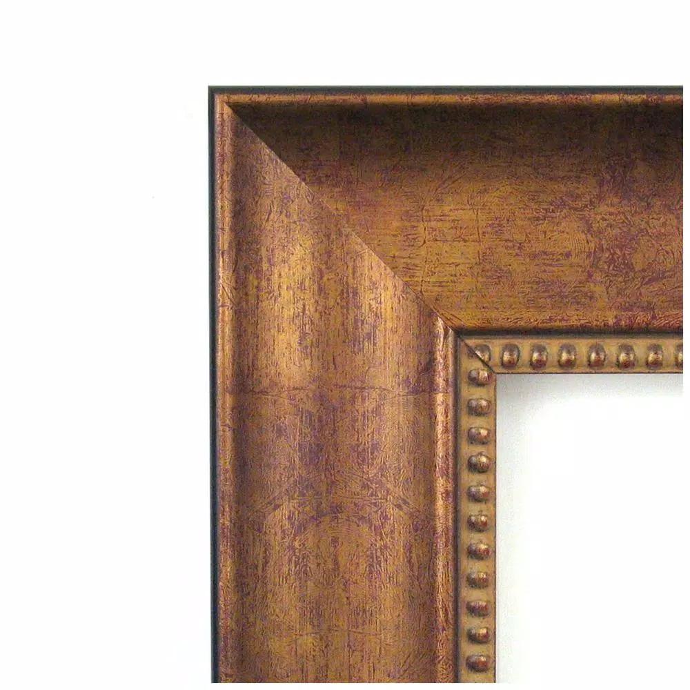 Amanti Art Manhattan Bronze 25.38 in. x 25.38 in. Square Wood Framed Bathroom Vanity Mirror