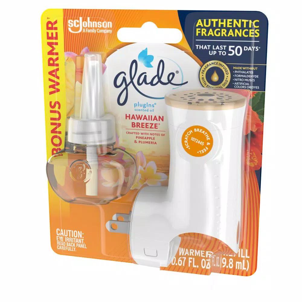 Glade PlugIns Hawaiian Breeze Scented Oil Starter Kit, 0.67 oz.
