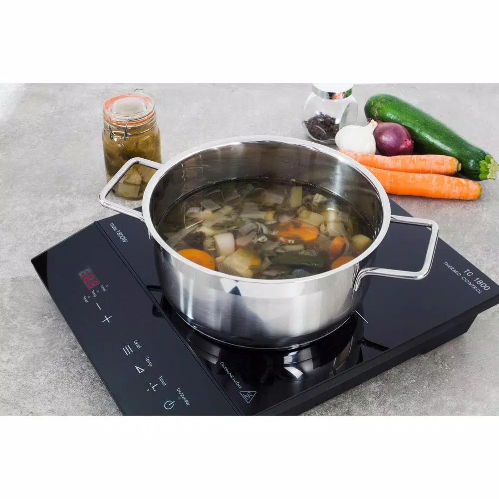 CASO Design TC 1800 Single Induction Burner 1800W Black Hot Plate with SmartControl
