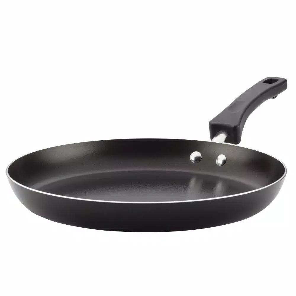 Farberware Neat Nest 12 in. Aluminum Nonstick Skillet, Black
