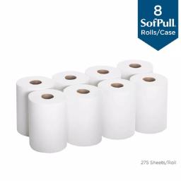 Georgia-Pacific SofPull Premium 1-Ply White Center Pull Paper Towels, Junior Capacity, 8 Rolls per Carton thumbnail 2