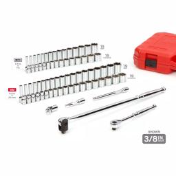 TEKTON 129-Piece Mechanics Socket Set, 1/4 in. and 3/8 in. Drive, Metric and SAE thumbnail 3