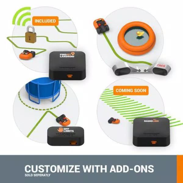Worx Landroid 20V Robotic Lawn Mower with GPS Module, 7 in. Cutting Width, Brushless Motors