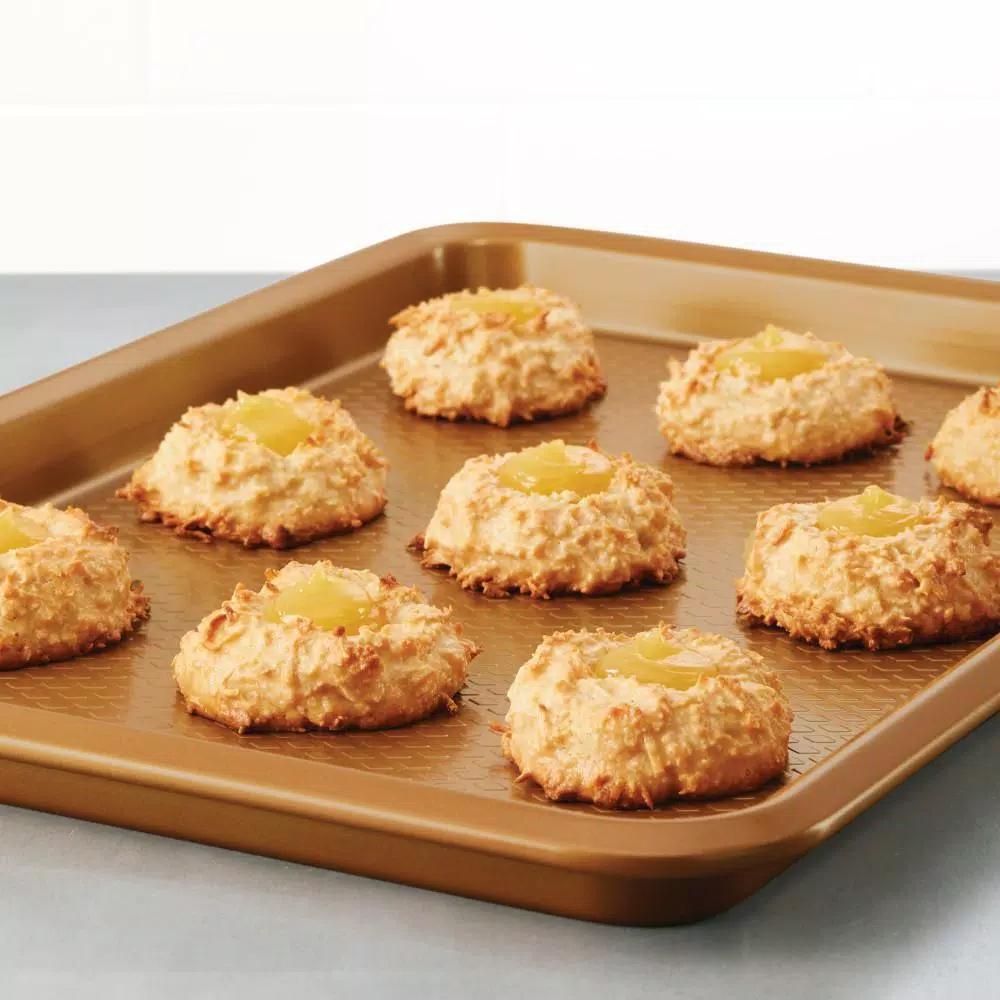 Ayesha Curry Nonstick Cookie Pan Set, 3-Piece Copper Steel Bakeware
