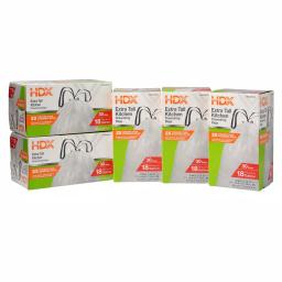 HDX 18 Gal. White Kitchen and Compactor Drawstring Trash Bags, 150-Count thumbnail 1