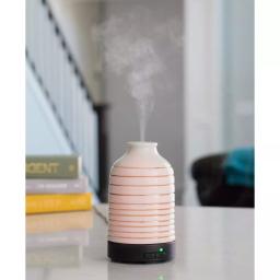 Airome Serenity 9.3 in. Ultrasonic Essential Oil Diffuser - Ivory Ceramic & Gold thumbnail 3