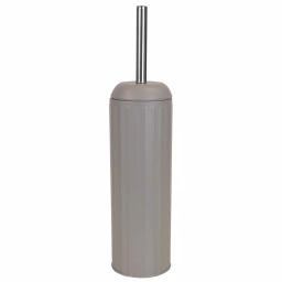 Unbranded Modern Stainless Steel Toilet Brush with Hygienic Splash-Proof Holder - Tan/Gray thumbnail 3