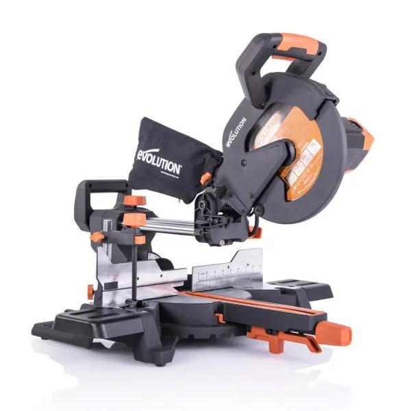 Evolution Power Tools Evolution R255SMS+ 10 in. 15 Amp Sliding Compound Miter Saw with Multi-Material Blade