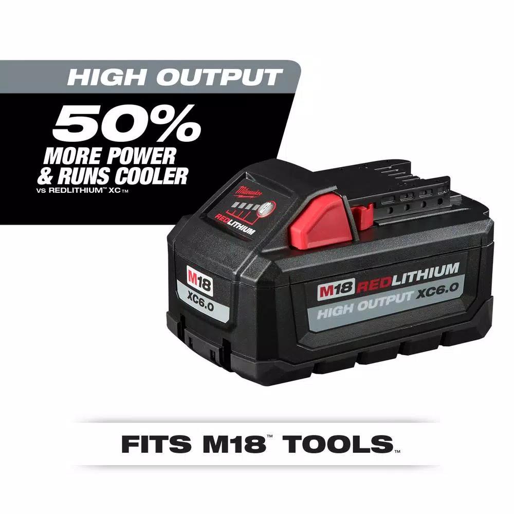 Milwaukee M18 REDLITHIUM HIGH OUTPUT 18V Lithium-Ion Battery Pack Combo Kit (4-Pack: 2x 6.0Ah & 2x 3.0Ah)