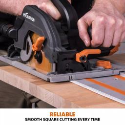 Evolution Power Tools 15 Amp 7-1/4 in. Corded Circular Track Saw Kit with 40 in. Track and Multi-Material Blade thumbnail 7