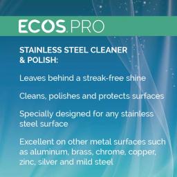 ECOS Pro Stainless Steel Cleaner and Polish, 128 oz. thumbnail 4