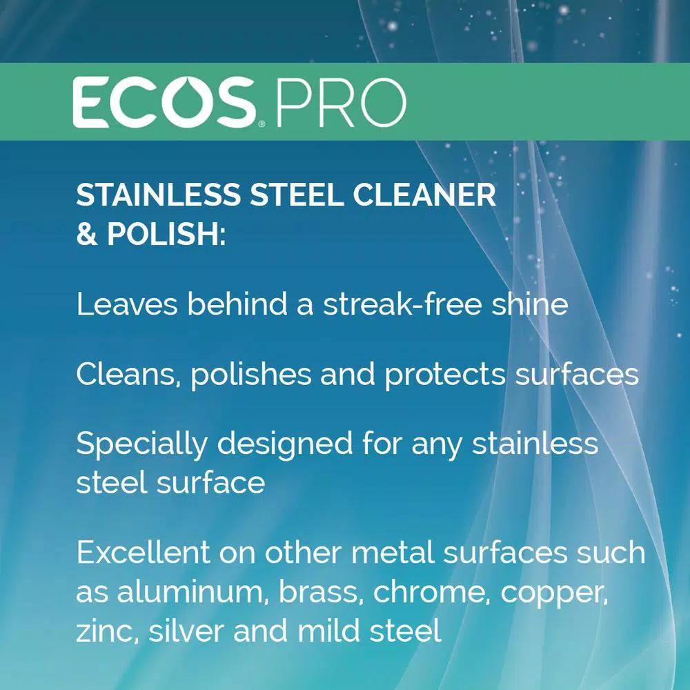 ECOS Pro Stainless Steel Cleaner and Polish, 128 oz.