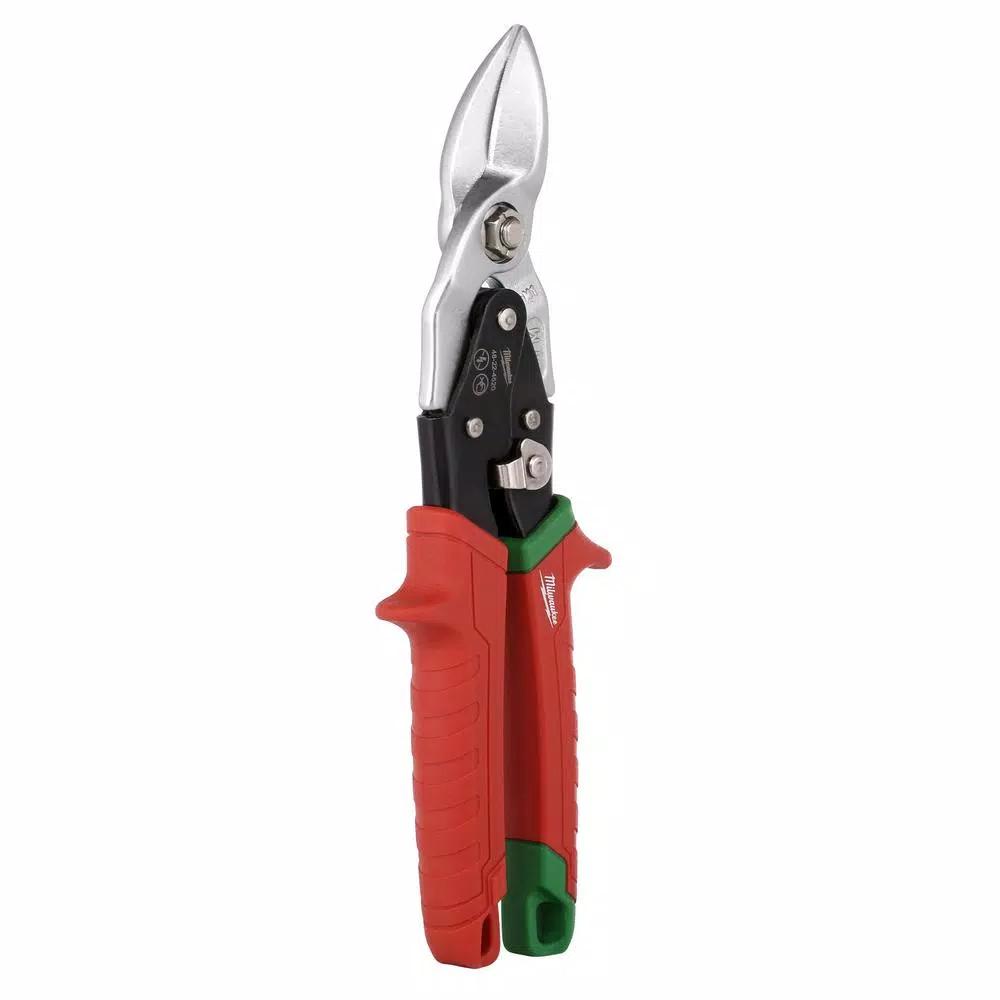 Milwaukee 10 in. Right-Cut Aviation Snips with Forged Serrated Blades