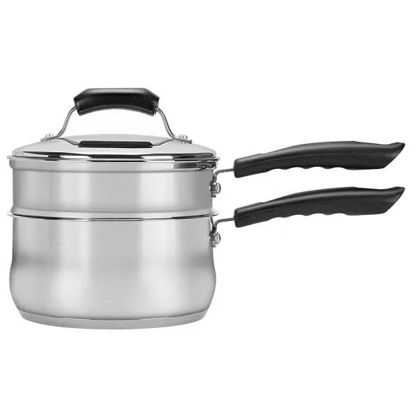 Range Kleen Basics 2 Qt. Stainless Steel Multi-Pot Double Boiler with Glass Lid
