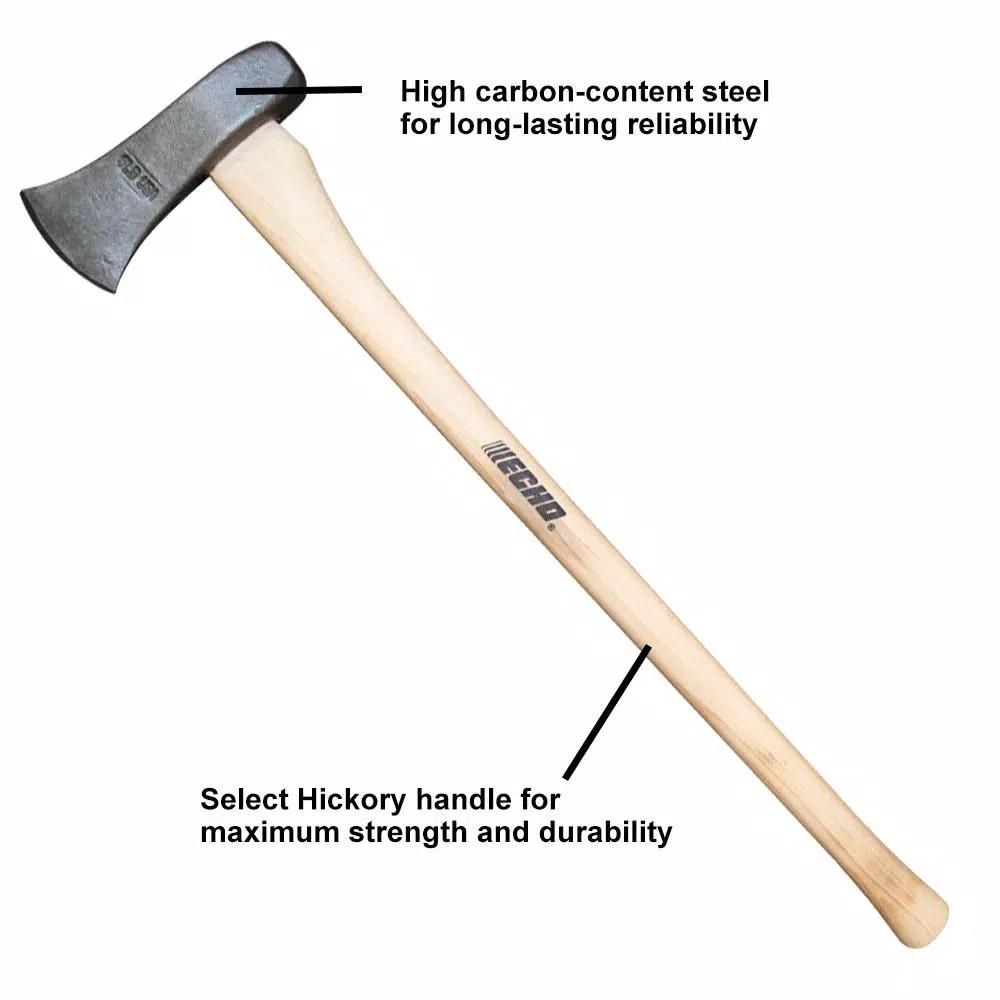 ECHO 36 in. Hickory Handle Splitting Maul with 6 lb High Carbon Steel Head