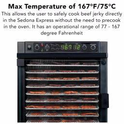 Tribest Sedona Express 11-Tray Black Stainless Steel Food Dehydrator with TST Technology thumbnail 5