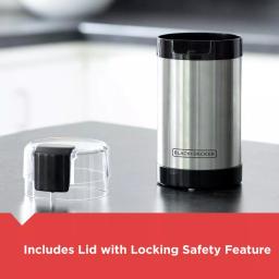 Black+Decker 4 oz. Silver Electric Blade Coffee Grinder thumbnail 7