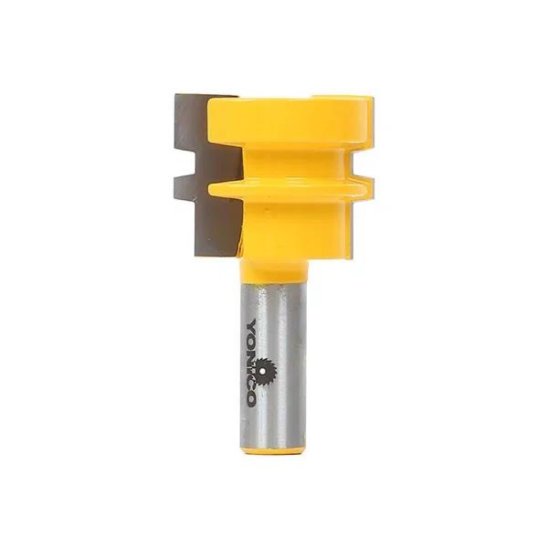 Yonico Reversible Glue Joint Router Bit, 1-1/4 in. Length, 1/2 in. Shank, Carbide Tipped