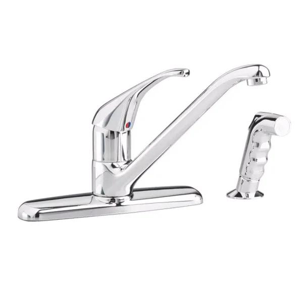 American Standard Reliant+ Single-Handle Kitchen Faucet with Side Sprayer, Polished Chrome