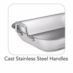 Tramontina Gourmet Prima 10 Qt. Stainless Steel Roasting Pan with Basting Rack thumbnail 3