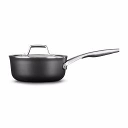 Calphalon Premier 2.5 qt. Hard-Anodized Aluminum Nonstick Sauce Pan with Glass Lid, Black thumbnail 1