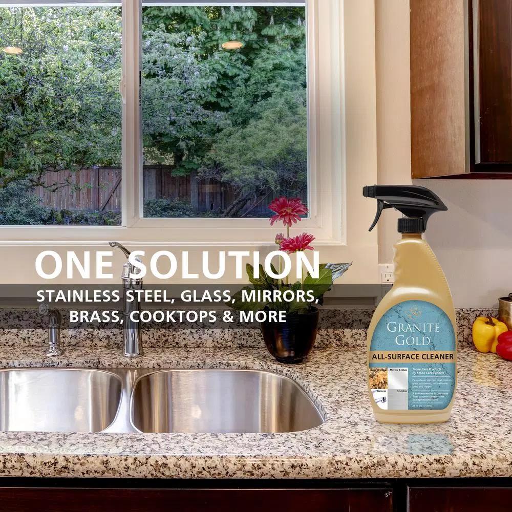 Granite Gold All-Surface Cleaner, 24 oz. - Safe for Natural Stone, Glass, and Stainless Steel