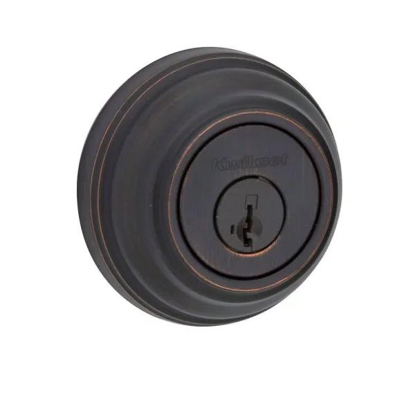 Kwikset 980 Single Cylinder Deadbolt with SmartKey Security, Venetian Bronze