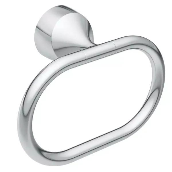 MOEN Idora Press and Mark Chrome Towel Ring - Wall Mount Hand Towel Holder