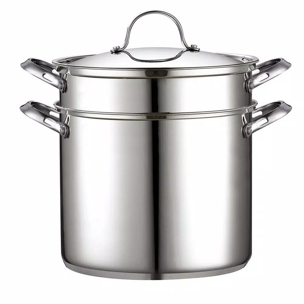 Cooks Standard Classic 12 Qt. Stainless Steel 4-Piece Pasta Stockpot, Steamer, and Multi-Pot Set