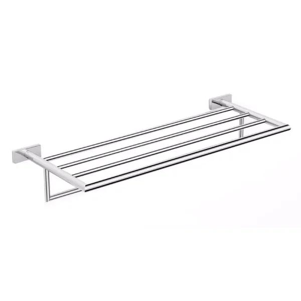 Nameeks Boutique Hotel 1-Bar Towel Rack, Polished Chrome Brass