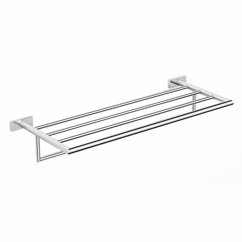 Nameeks Boutique Hotel 1-Bar Towel Rack, Polished Chrome Brass