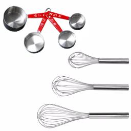 BergHOFF 7-Piece 18/10 Stainless Steel Baking Set with 3 Whisks and 4 Measuring Cups thumbnail 1