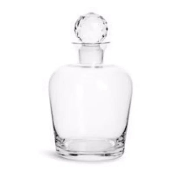 Sagaform Glass Club Beverage Carafe with Optically Cut Glass Topper