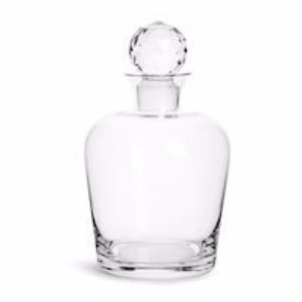 Sagaform Glass Club Beverage Carafe with Optically Cut Glass Topper