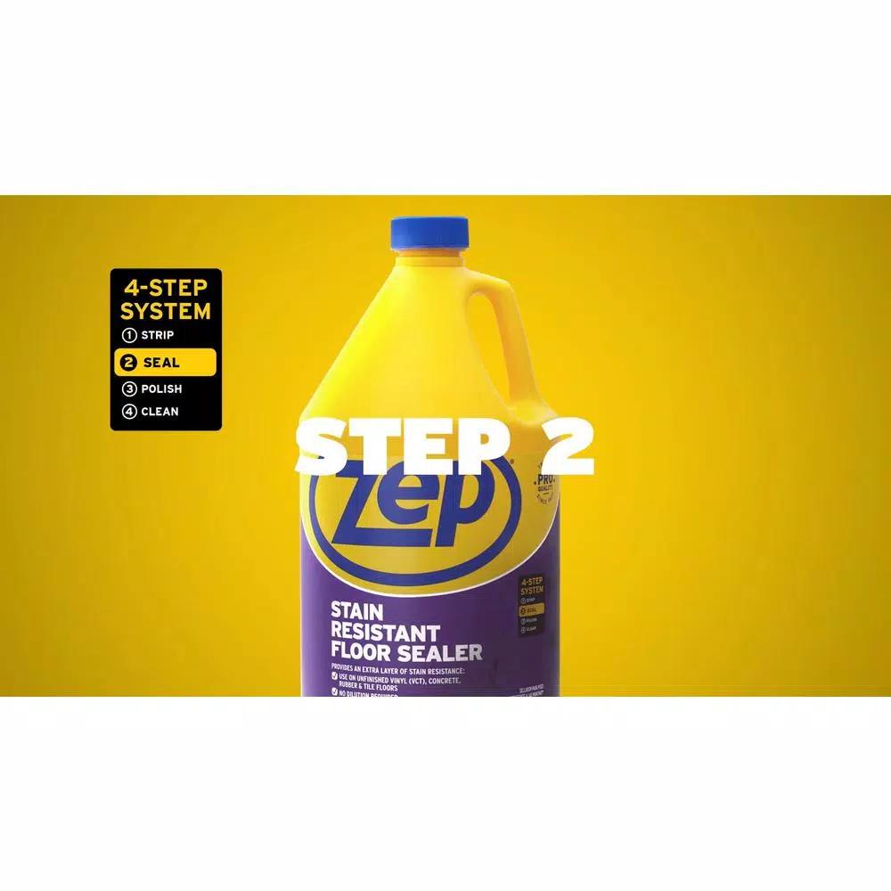 Zep Professional Floor Maintenance Combo: HD Floor Stripper & High-Traffic Floor Polish with Sealer (3-Pack)
