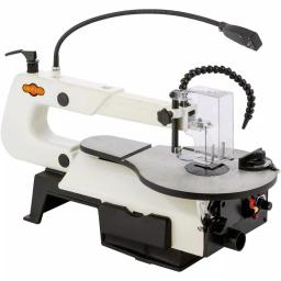Shop Fox 16 in. Variable Speed Scroll Saw with Foot Switch, LED Light, and Rotary Shaft Attachment thumbnail 1