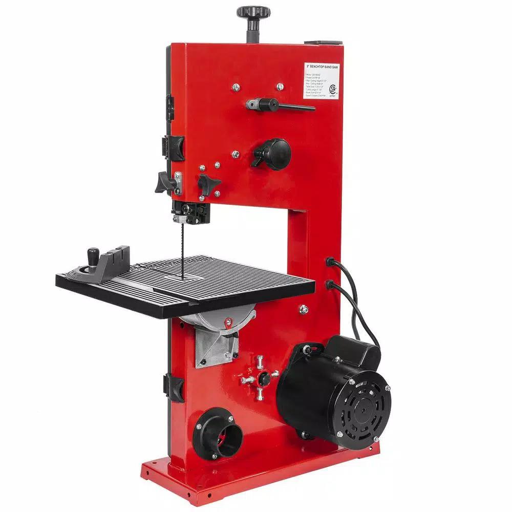 XtremepowerUS 9 in. Professional Stationary Wood Cutting Band Saw, 3 Amp, 2340 RPM with Dust Collection Port