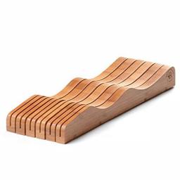 Bambusi Bambsi Bamboo In-Drawer Knife Block Organizer, 15 Slot Wood Knife Storage for Kitchen Drawers thumbnail 4