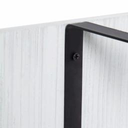Kate and Laurel Oakly Rustic White Wood and Black Metal Candle Sconce thumbnail 3