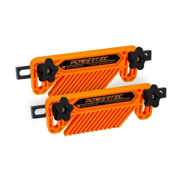 POWERTEC Table Saw Fence Featherboard Set, 2-Pack, Orange