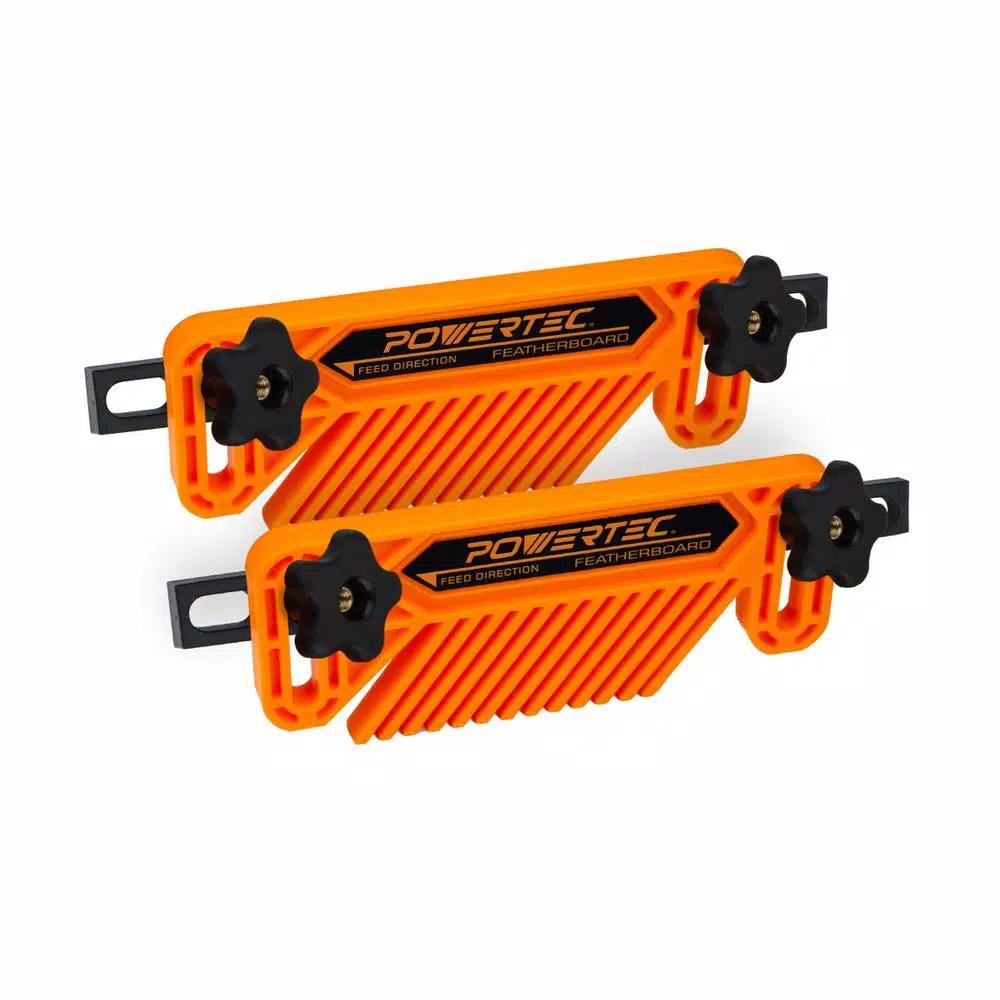 POWERTEC Table Saw Fence Featherboard Set, 2-Pack, Orange