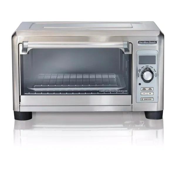 Hamilton Beach Professional 1500W Digital Toaster Oven with Temperature Probe, 6-Slice, Stainless Steel