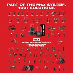 Milwaukee M12 12V Lithium-Ion 3/8 in. Ratchet and Compact Inflator 2-Tool Combo Kit thumbnail 11