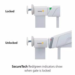 Safety 1st Flat Step 30 in. Pressure-Mounted Child Safety Gate, White thumbnail 4