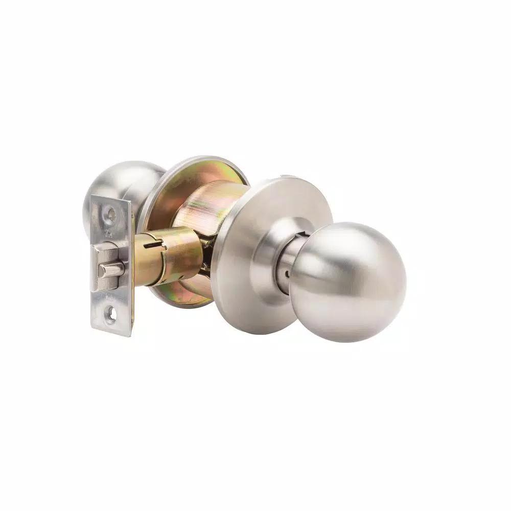 Taco Trans Atlantic Grade 3 Storeroom Function Cylindrical Door Knob, Satin Stainless Steel