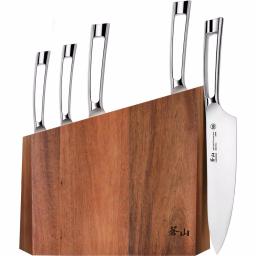 Cangshan N1 Series 6-Piece German Steel Forged Knife Block Set with Acacia Wood Block thumbnail 1