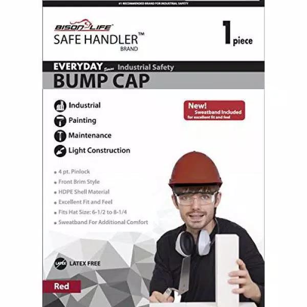 Safe Handler Bison Life Safe Handler Everyday Series Red HDPE Bump Cap with 4-Point Pinlock Suspension