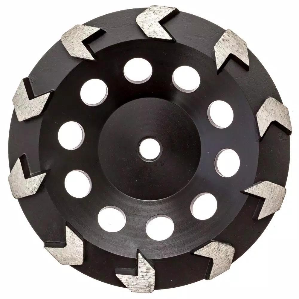 Thinset Removal Bit 7 in. Arrow Diamond Grinding Cup Wheel for Masonry, 5/8-11 in. Arbor