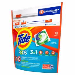 Tide PODS Laundry Detergent Pods, Clean Breeze Scent, 20-Count (6-Pack) thumbnail 3