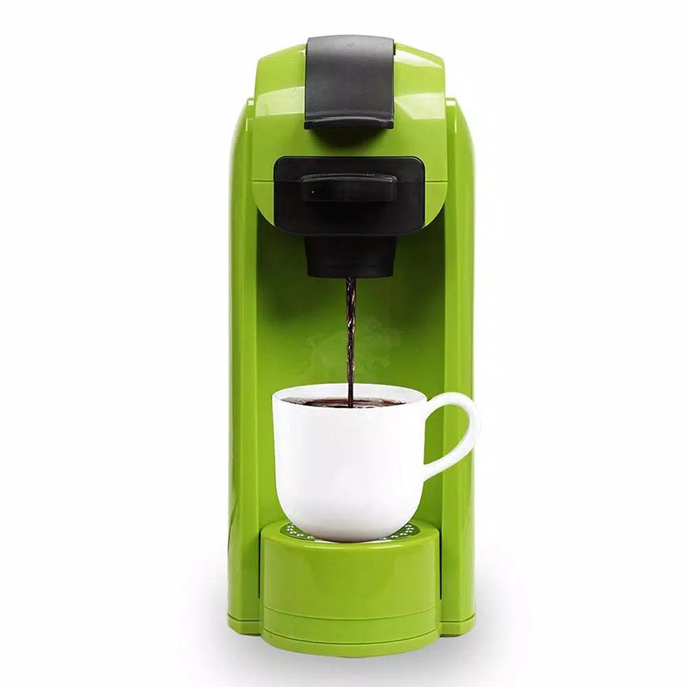 Boyel Living Green 1000W Single Serve Coffee Maker, 4-Cup Capacity, Compatible with K-Cups and Ground Coffee